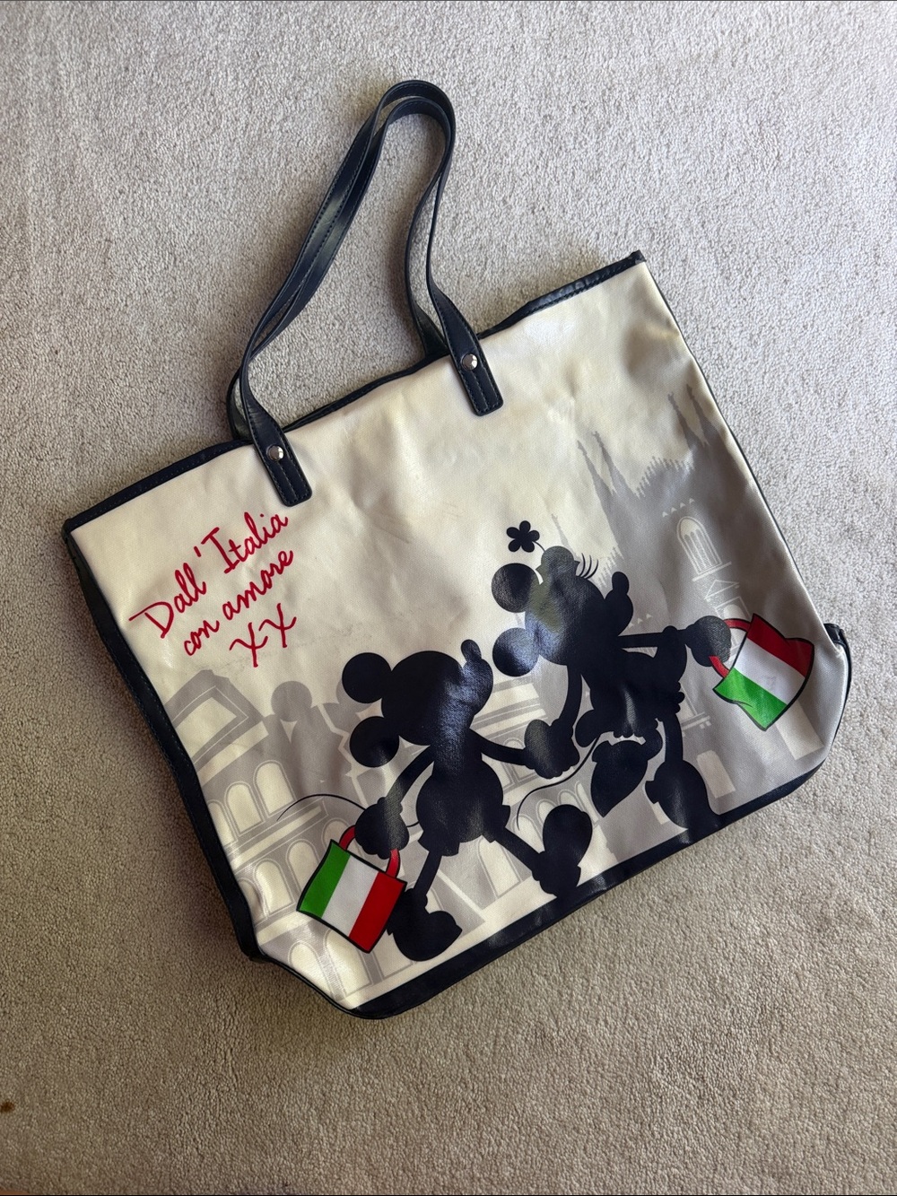 Mickey & Minnie Italy Graphic Tote
